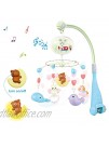 Fistone Baby Musical Crib Mobile with Projection and Night Light Infant Bed Decoration Toy Hanging Rotating Bell for Newborn 0-24 Months