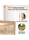 IPOW Adjustable Wooden Baby Crib Mobile Arm,100% Natural Beech Wood Sleek Design Rotatable Baby Crib Mobile Holder Bracket for Baby Nursery,Handmade Wooden Mount for Mobile Hanging & Nursery Decor