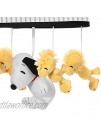 Lambs & Ivy Classic Snoopy Musical Baby Crib Mobile Soother Toy Black Yellow