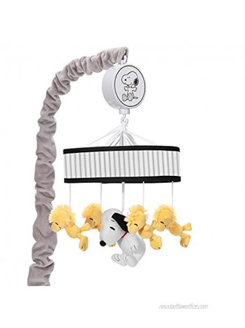 Lambs & Ivy Classic Snoopy Musical Baby Crib Mobile Soother Toy Black Yellow