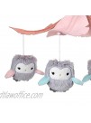 Lambs & Ivy Sweet Owl Dreams Gray Pink Musical Baby Crib Mobile Soother Toy