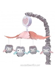 Lambs & Ivy Sweet Owl Dreams Gray Pink Musical Baby Crib Mobile Soother Toy