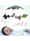 The Peanutshell Dinosaur Crib Mobile for Baby Boys or Girls | Digital Music Box with 12 lullabies | Green Camo & Dino