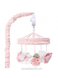 The Peanutshell Floral Crib Mobile for Baby Girls with Digital Music Box | Brianna Nursery Collection