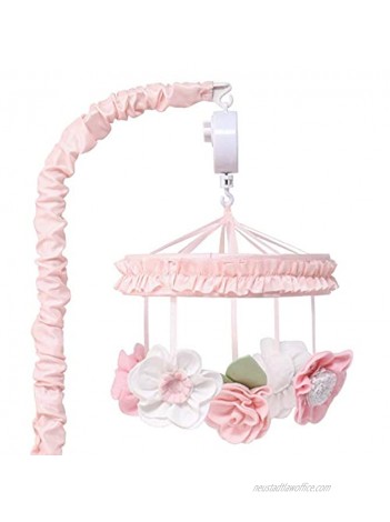 The Peanutshell Floral Crib Mobile for Baby Girls with Digital Music Box | Brianna Nursery Collection