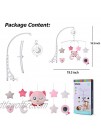 TuiVeSafu Baby Musical Crib Mobile with Hanging Rotating Plush Pink Owl Pendant Toys Winding Drive Music Box Infant Bed Decoration for Newborn Boys and Girls
