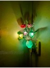 2Pack Plug in LED Night Light w Auto Dusk to Dawn Sensor,AUSAYE 0.5W Energy Saving Lamp Dream Nightlight Rose Flower Mushroom Night Lights for Kids Adults Bedroom,Bathroom,Living Room,Kitchen,Hallway