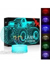3D Lamp for Child Monster Truck Series Nightlamp Bedside LED Lamps 7 Colors for Child Night Light Lamp for Child roomed Lamps As Gift Ideas for Boys or Kids