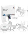 3D Unicorn Night Light for Kids 3 Patterns and 16 Color Change Night Light Kids' Room Decor Lamps Unicorn Toys and Unicorn Gifts for Girls Boys