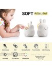 Cute Bunny Kids Night Light Kawaii Birthday Gifts Room Decor Bedroom Decorations for Baby Toddler Girls Children LED 9 Color Changing Animal Portable Squishy Silicone Lamp Tap & Remote Control
