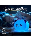 Cute Panda Night Light for Kids,Silicone Toddler Nightlight for Baby Nursery Children,Kawaii Portable Panda Lamp,Led Bear Night Lights for Girl Boy Birthday Room Decor with Color Changing Rechargeable