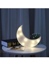 Decorative LED Crescent Moon Marquee Sign Moon Marquee Letters LED Lights Nursery Night Lamp Gift for Children White