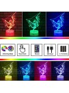 Dragon Lamp Dragon Night Light Kids Night Light,16 Colors with Remote 3D Optical Illusion Kids Lamp Christmas Birthday Gifts for Boys and Girls
