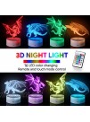 Dragon Night Light–4 Patterns Dragon Lamp for Kids- 16 Colors Changing Nightlight with Remote- 3D Optical Illusion Dragon Toys Holographic Lamp. Gift for 3 4 5 6+Years Old Boys and Girls.
