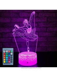 FlyonSea Kids Ballet Gifts,Ballet Girls Light Ballet Dancer 16 Color Changing Nightlight with Touch and Remote Control Ballet Art Decor Light Birthday Christmas Gifts for Kids Girls Baby