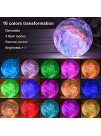 HYODREAM 3D Moon Lamp Kids Night Light Galaxy Lamp 16 Colors LED Light with Rechargeable Battery Touch & Remote Control as Birthday Gifts for Boys Girls Kids
