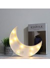 LED Moon Shaped Marquee Signs Light Up Moon Night Lights Battery Operated Crescent Moon Lamp for Bedroom Christmas Birthday Party Decor-MoonWhite