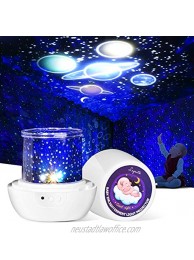 Night Light Baby Projector Lupantte Nightlight Lamp with 12 Films 360 Degree Rotating Star Galaxy Light Projector for Kids Children Birthday Gifts 6 Modes Mood Light Lamp