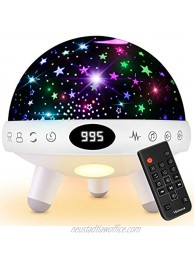Night Light for Kids Room with Sound Machine Baby Night Light Star Projector White Noise Machine for Sleeping Soother Nursery Lamp 9 Natural Sounds 20 Lullabies Remote Control Timer