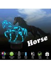Night Lights for Kids Horse Illusion 3D Night Light Bedside Lamp 16 Colors Changing with Remote Control Best Birthday Gifts for Child Baby Boy and Girl