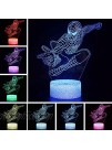 Spiderman 3D Night Light XXMANX Baby Night Light with 7 Colors Changing Touch Remote Control Bedroom Decorative Light for Boys Girls Kids