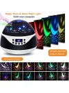 Stars Night Light Projector with Timer & Music Remote Control Projection Lamp for Kids Rotating Kids Night Lights for Bedroom Sleep Helper and Gift Choice for Babies Girls Boys Black