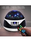 Stars Night Light Projector with Timer & Music Remote Control Projection Lamp for Kids Rotating Kids Night Lights for Bedroom Sleep Helper and Gift Choice for Babies Girls Boys Black