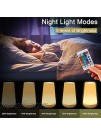 TAIPOW Touch Night Light Touch Lamp Auto-Off Timer Bedside Table Lamp 5 Level Dimmable Warm White Light & 13 Color Changing RGB with Portable Remote Control for Babyroom Bedroom Hallways