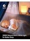 YYDSKIT Nursery Night Light Baby Night Light with Dimmable Warm Light 7 Customizable Color Portable Night Lights LED Touch Control Rechargeable Bedside Lamp for Baby Kids Bedroom Sleep-Helping