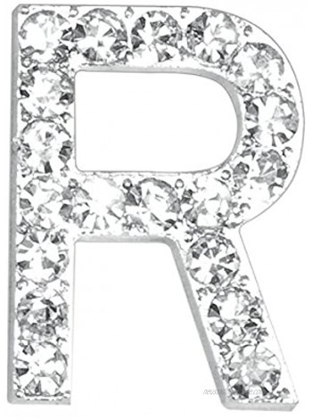 Club Green "R Diamanté Letter Silver 20 mm Pack of 5