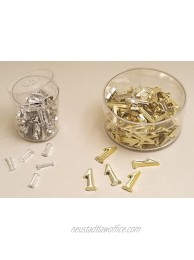 Club Green "T Plastic Letter Silver 10 x 15 mm Pack of 100