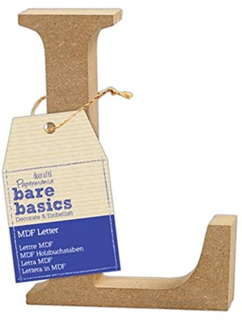 MDF Letter 1 Piece Bare Basics L