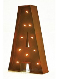 Modern Home Rustic Vintage 11" Decorative LED Light Glow Letters Letter A