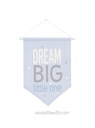 NoJo The Dreamer Collection Wall Banner Blue and Grey Dream Big Little One