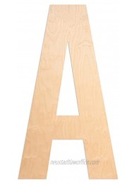 UNFINISHEDWOODCO 18 Inch Market Style Wooden Letter Monogram for Home Décor Unfinished Market Wood Large Initials for Bedroom or Kitchen Wall Art Above Baby Crib Nursery or Teen Room Letter A