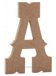 JoePaul's Crafts Western Wooden Letters 6" A Premium Unfinished Wood Letters for Wall Decor 6 inch Letter A