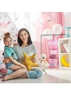3 Pieces Hanging Mesh Storage Organizer Hanging Mesh Space Saver Bag and 1 Piece Hammock Net Organizer Corner Mesh Organizer 3 Tier Neatly Organize Kids' Plush Toys for Kids' Room Living Room