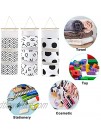 3Pcs Wall Closet Hanging Storage Bag Waterproof Linen Over The Door Organizer with 3 Width Pockets,Fabric Wall Hanging Storage Pouches for Bedroom BathroomArrow  Letter Dot