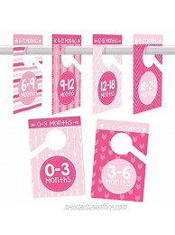 6 Baby Closet Size Dividers Baby Girl Pink Baby Closet Dividers By Month Baby Closet Organizer For Nursery Organization Baby Essentials For Newborn Essentials Baby Girl Nursery Closet Dividers