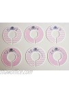 6 Baby Girl Nursery Clothing Size Closet Dividers Pink Elephant 1.25 Inch Rod