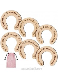 6 Pieces Wood Baby Clothes Closet Dividers Baby Clothes Closet Dividers Round Unisex Fit Nursery Decor Birch Baby Closet Dividers From Newborn To 24 Months Baby Hanging Dividers Gift for Baby Shower