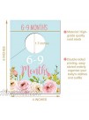 Baby Closet Size Dividers Floral Baby Closet Organizer for Girl Newborn Nursery Wardrobe Divider Hangers to Arrange Clothes with Separator by Size or Age Baby Shower 0-24 Months.