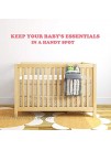 Hanging Nursery Organizer and Baby Diaper Caddy | Hanging Diaper Organization Storage for Baby Essentials | Hang on Crib Changing Table or Wall