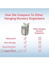 Hanging Nursery Organizer and Baby Diaper Caddy | Hanging Diaper Organization Storage for Baby Essentials | Hang on Crib Changing Table or Wall