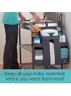hiccapop Hanging Diaper Organizer for Changing Table and Crib Diaper Stacker and Crib Organizer | Hanging Diaper Caddy Organizer for Baby Essentials | Nursery Organizer for Cribs