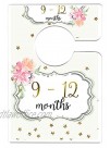 Mumsy Goose Nursery Closet Dividers White and Gold Baby Clothes Dividers Floral Closet Organizers