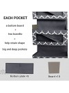 Over The Door Hanging Organizer with 5 Large Clear Window Pocket Wall Mount Storage Organizer with 2 Metal Hooks for Pantry Baby Nursery Bathroom Closet Dorm 1 Pack Grey