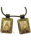 Religious Gifts Moulded Scapular with Sacred Heart and Our Lady Mt Carmel Panels 14 Inch Pack of 12
