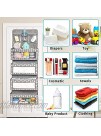 Rocinha Over The Door Organizer Hanging Baby Organizer for Nursery Closet Storage with 4 Large Pockets and 3 Small PVC Pockets for Clothes Toys Sundries Clear-Window Caddy Unisex Space