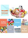 Stuffed Animal Hammock Net Toy Storage Organizer with Extra Large Design Corner Hanging Holder and Great Decor for Kids Bedroom Baby Nursery Room Expands to 5.9 Feet